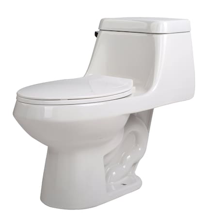 Anzzi 3.5 gal gpf, Gravity Flush, Glossy White T1-AZ058